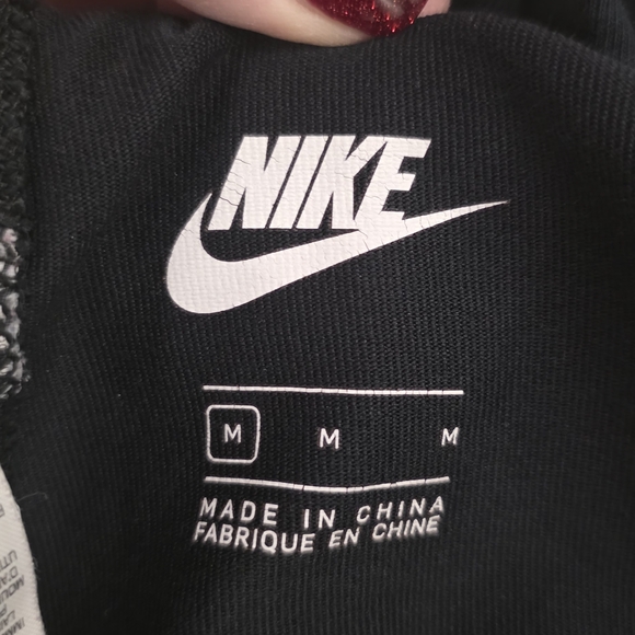 Nike Sportswear Just Do It Leggings Womens Medium Black Gold Floral Swoosh BV310 - Picture 7 of 11